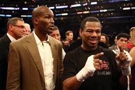 Shane Mosley stands with