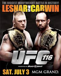 UFC poster 116 Brock Lesnar vs