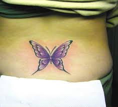 Butterfly Lower Back Tattoos-25