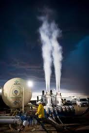 vapor after fracking a