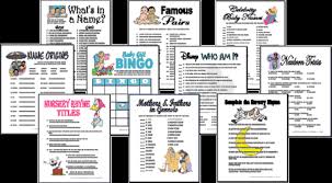 printable baby shower games