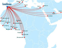 Royal Air Maroc Flight route
