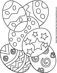 Six Easter Eggs Coloring Pages