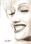 Gwen Stefani Drawing - Gwen Stefani Fine Art Print - Michael Mestas - gwen-stefani-michael-mestas