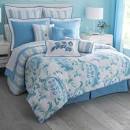 Light Blue Damask Stripe 4 Piece Duvet Comforter Set#8 Blue ...