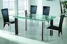 Dining Room Design: Cool Glass Top Dining Table Chair Set, dining ...