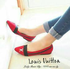 Sepatu Teplek Wanita �Flat Shoes LV Tan� Model Terbaru & Murah ...