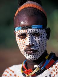 Karo Warrior in Traditional Body Paint, Ethiopia