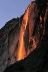 An amazing picture of "molten steel" in HORSETAIL FALLS ...
