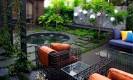 Bathroom: Cozy Outdoor Living Space Ideas With Round Hot Tub And ...