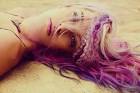 By Sandra Pedersen - planet-blue-may-2012-lookbook-space-lotus-chloe-norgaard-pink-purple-dip-dyed-crazy-hair