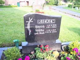 Grab von Hinrich Rieken (08.04.1914-31.01.1982), Friedhof Bagband