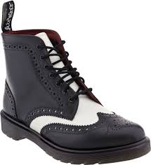 Dr. Martens Affleck Brogue Boot (Black/White) [KKTO404] - $108.00 ...