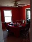Red Color Wall Dining Room Design - Decosee.