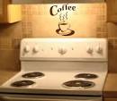 Coffee Cup Wall Decal Sticker Morning Breakfast Shop Home Decor ...