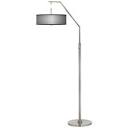 All Silver Giclee Shade Arc Floor Lamp - #H5361-K2121 | LampsPlus.