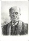 Künstler Ak Adolph Menzel, Selbstbildnis mit Brille