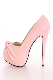Light Pink Knotted Keyhole Toe Pump Heels @ Amiclubwear Heel Shoes ...