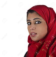 Arabian Islamic Lady Wearing Hijab Smiling Stock Photo, Picture ...