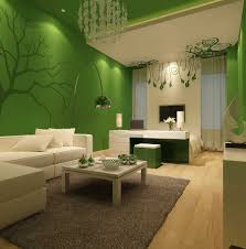 Desain Dekorasi Interior Ruang Tamu Warna Hijau Minimalis