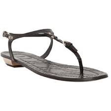 Christian Dior Black Patent Leather 'sweet' Flat Thong Sandals ...