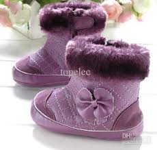 New Baby Girls Snow Boots Bow Shoes Toddler Sweet Wool Boots Dress ...