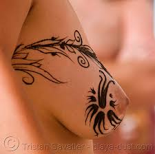 Henna Tattoo Body Paint Graffiti Airbrush Women Breast