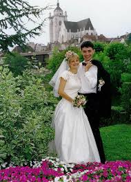 Hochzeit Christoph Schwindt und Emmanuelle Neilaton Städtepartnerschaft Lahr - Dole am 2. September 1995 Foto: privat