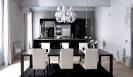 Black and White Dining Room Design 