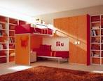 Bedroom: Double Red Unique Bunk Beds For Girls Bedroom Design Ideas