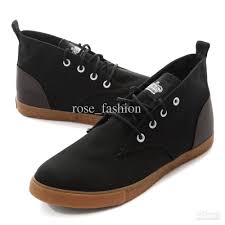Mens Canvas Shoes For Men Casual Shoe Black Flat Shoe Fashions ...