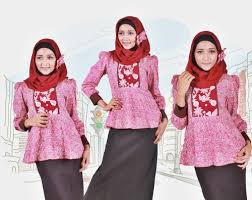 model baju kerja batik muslim modern | Model Baju Masa Kini ...