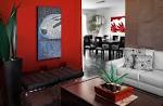 Interior, Awesome Orange Wall Colours With Beautiful White Gray ...