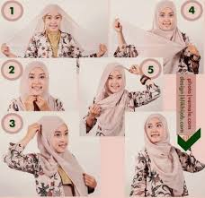 5 Model Tutorial Hijab Segi Empat