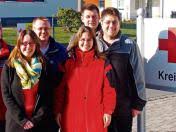 Sie bilden die neue Leitungsmannschaft des Jugendrotkreuzes auf Kreisebene (von links): Sebastian Görtler, Florian Lemnitzer, Anna-Lena Grebner, ...