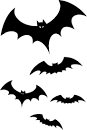 Halloween Clip Art, Flying BATS Graphic