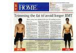 The STRAITS TIMES Article: Trimming the fat to avoid longer BMT.
