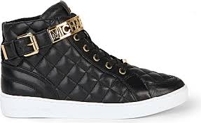 Michael michael kors Essex Leather High-top Trainers in Black | Lyst