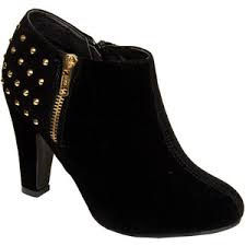 Truffle Black Gold Stud Ankle Boots - Polyvore