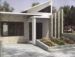 Desain Rumah Tampak Depan dengan Batu Alam