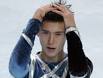 Toronto's Patrick Chan reacts after his free skate in Paris on Saturday. - chan-patrick-cp-071117