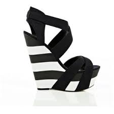 wedges/black-and-white-stripe-strap-wedges- - Polyvore