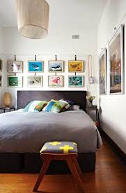 Wall Decor Ideas For Bedroom With Cool White Bed Slipcover And ...