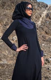 Awesome collar. Black Navy Abaya. #Abaya #Hijab http://www ...