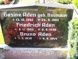 Grab von Friedrich Aden (06.11.1900-08.08.1996), Friedhof ...