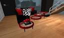 Second Life Marketplace - MODERN RED BLACK AND ZEBRA PRINT LIVING ...