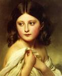 A Young Girl called PRINCESS CHARLOTTE - Winterhalter, Franz Xaver.