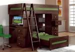 Bedroom: Practical Loft Bed With Desk For Minimalist Bedroom ...