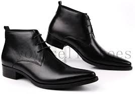 New Mens Fashion Dress Shoes Boots Brand Black Ankle Casual ...