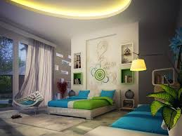 green blue white contemporary bedroom decor | Interior Design Ideas.